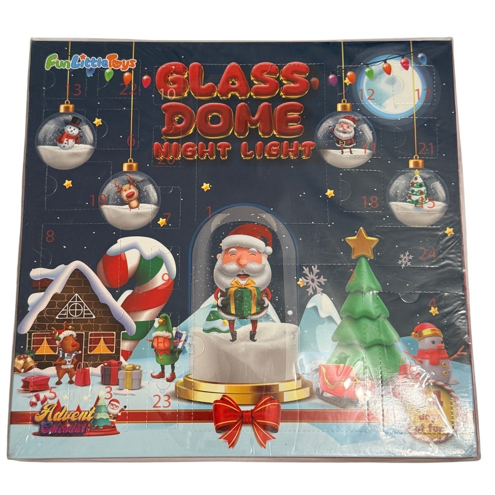 Fun Little Toys Kids Advent Calendar DIY Glass Dome Night Light OS Blue Plastic